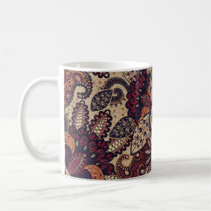Mug Motif sans couture florale Paisley avec fût décora