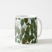 Mug Motif sans couture, forêt verte avec différents ar (Devant droit)