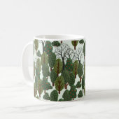 Mug Motif sans couture, forêt verte avec différents ar (Devant gauche)