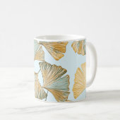 Mug Motif sans couture Gingko Feuille (Devant droit)