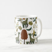 Mug Motif sans couture Giraffe | motif floral coloré (Devant droit)