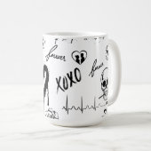 Mug Motif sans couture gothique (Devant droit)