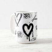 Mug Motif sans couture gothique (Devant gauche)