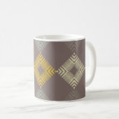 Mug motif sans couture pois. Mosaïque de figu ethnique (Devant droit)