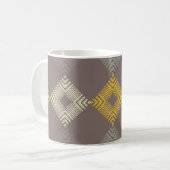 Mug motif sans couture pois. Mosaïque de figu ethnique (Devant gauche)