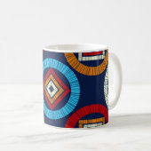 Mug motif sans couture pois. Mosaïque de figu ethnique (Devant droit)