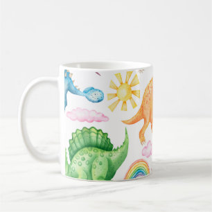 Mug Motif sans couture représentant des dinosaures col