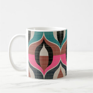 Mug Motif sans couture rétro dans le style des années