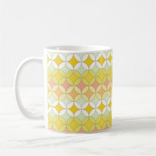 Mug Motif sans couture rétro. Style disco.