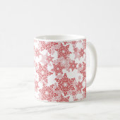 Mug Motif sans couture rouge et blanc (Devant droit)