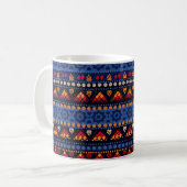 Mug Motif sans couture tribale. (Devant gauche)
