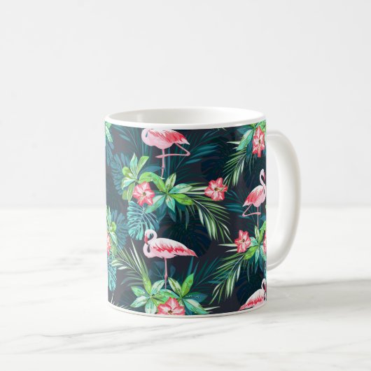 Mug Motif sans couture tropicale estivale avec bir fla (Devant droit)