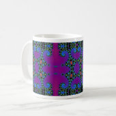 Mug motif sans couture violet graphique informatique n (Devant gauche)