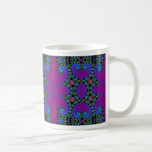 Mug motif sans couture violet graphique informatique n (Droite)