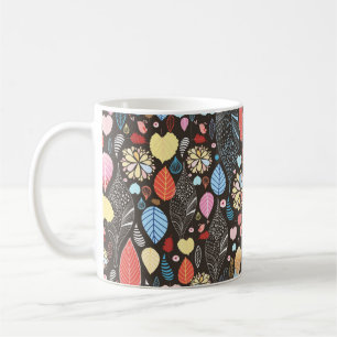 Mug Motif sans soudure à l'automne avec des feuilles