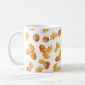 Mug motif sans soudure automne avec feuilles en chêne  (Gauche)