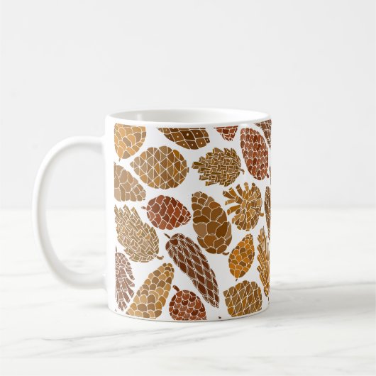 Mug Motif sans soudure cônes de pin (Gauche)
