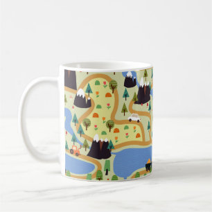 Mug Motif sans soudure enfant avec montagnes, rivière,