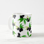 Mug Motif sans soudure Gouache avec branche d'olivier, (Devant gauche)