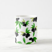 Mug Motif sans soudure Gouache avec branche d'olivier, (Centre)