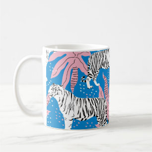 Mug Motif sans soudure tigre, arrière - plan animal sa