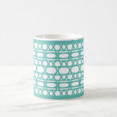 Mug Motif sarcelle abstrait élégant (Centre)