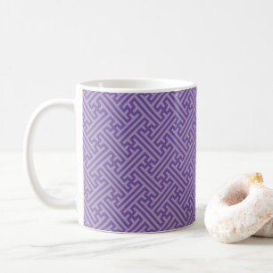 Mug Motif Sayagata, Japonais, Violet et Rose