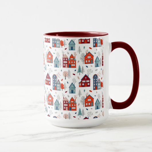 Mug Motif scandinave d'art populaire de Chambre (Droite)