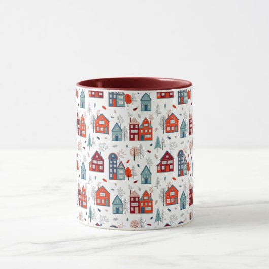 Mug Motif scandinave d'art populaire de Chambre (Centre)