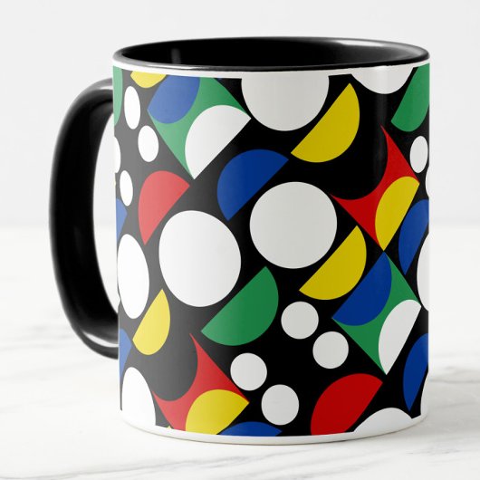 Mug Motif scandinave noir du Bauhaus du milieu du sièc