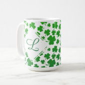 Mug Motif Shamrock 3 feuilles Ombre vert (Devant gauche)