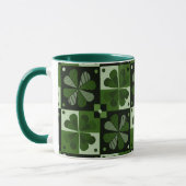 Mug Motif shamrock Checkerboard (Gauche)