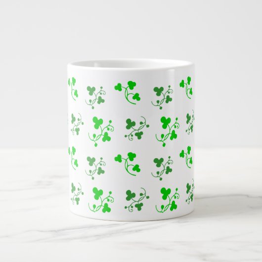 Mug Motif Shamrock vert (Devant)