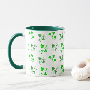 Mug Motif Shamrock vert