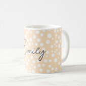 Mug Motif simple blanc pointillé sur arrière - plan pê (Devant droit)