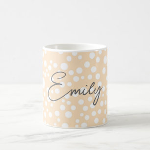 Mug Motif simple blanc pointillé sur arrière - plan pê