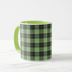 Mug Motif simple tartan en vert clair