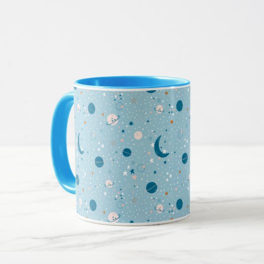 Mug Motif Sky & Space bleu (Devant gauche)