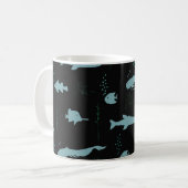 Mug motif sous-marin Abstrait avec poissons et algues (Devant gauche)