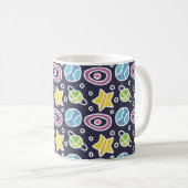 Mug Motif spatial coloré mignon (Devant droit)
