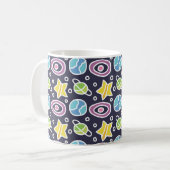 Mug Motif spatial coloré mignon (Devant gauche)