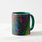 Mug Motif spiral coloré Abstrait (Devant droit)