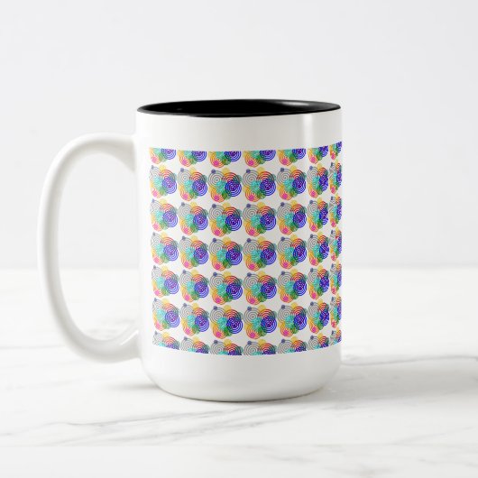 Mug Motif spirale colorée (Gauche)