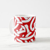 Mug 💫 Motif Spiralé Rouge et Blanc 🎨 (Devant gauche)