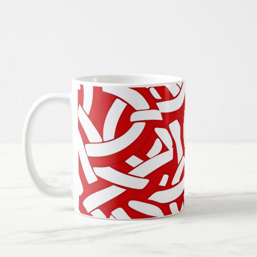 Mug 💫 Motif Spiralé Rouge et Blanc 🎨 (Gauche)