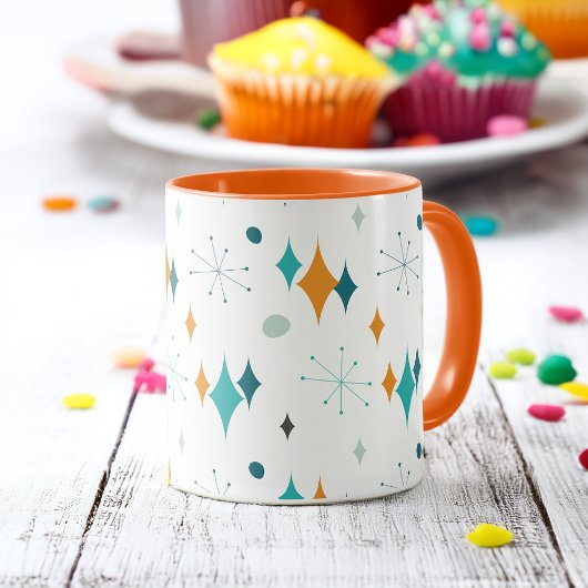 Mug Motif Starburst Moderne du Milieu du Siècle