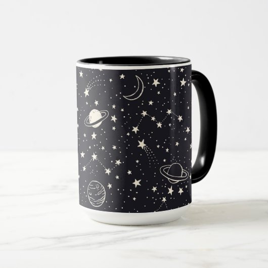 Mug Motif Stars & Planètes (Devant droit)