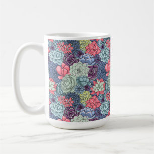 Mug Motif succulent coloré