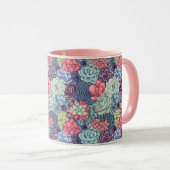 Mug Motif succulent coloré (Devant droit)