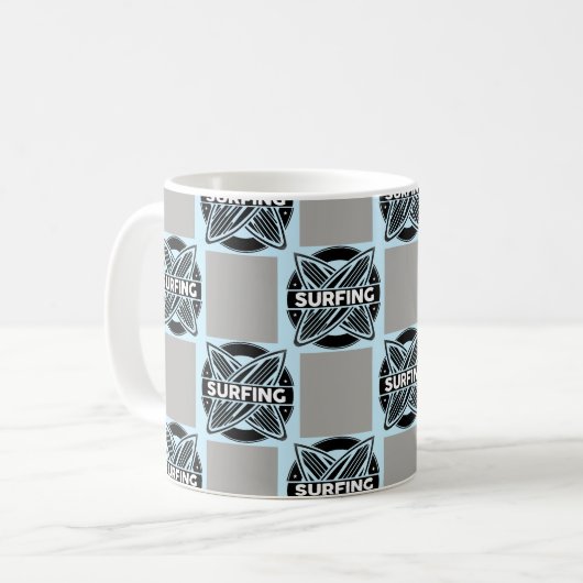 Mug Motif surf Badge (Devant gauche)